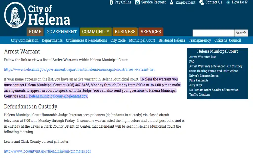 Free Montana State Records Search Warrant Divorce Marriage 