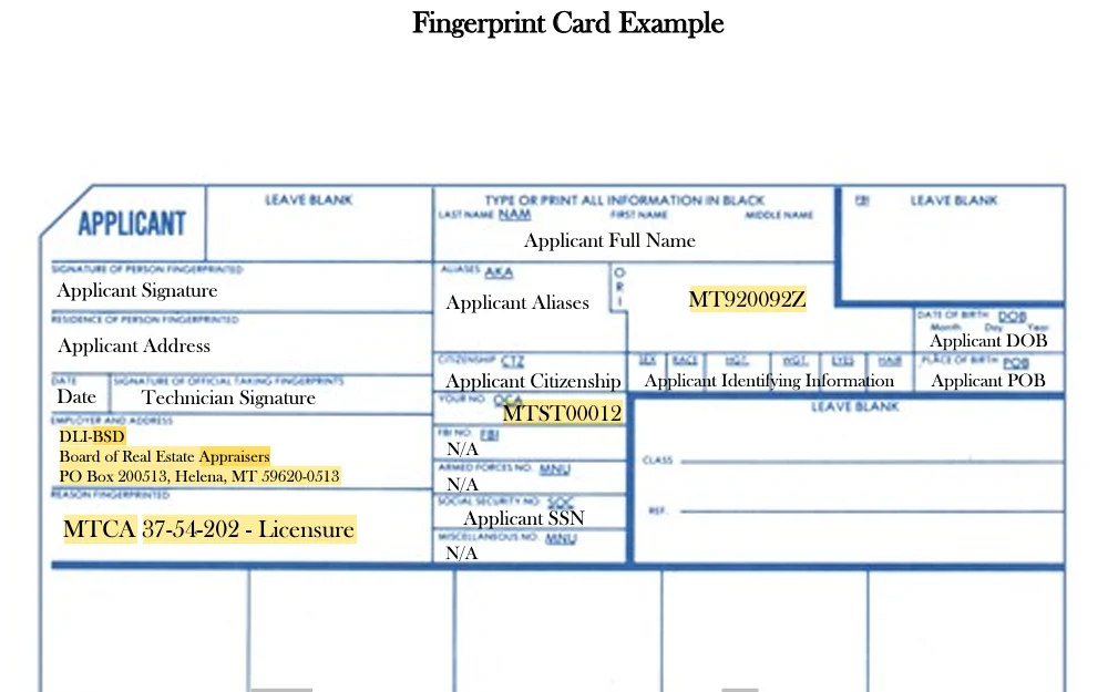 A screenshot of Form FD258 rev.5.15.17, which uses to complete a personal fingerprint-based check or someone else's, but only after having a consent form signed by the subject of the record.